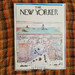 Saul Steinberg Vue Du Monde Depuis La 9e Avenue 1976 New Yorker 14x18 Encadré