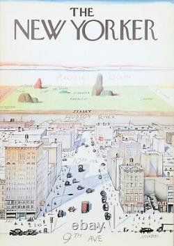 Saul Steinberg, Vue Du Monde Depuis La 9e Avenue Le New Yorker, Poster, Moun
