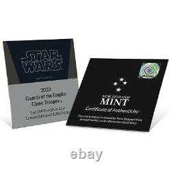 Star Wars Gardes De L'empire Clone Trooper 1oz Argent $2 Niue 2020 Box &