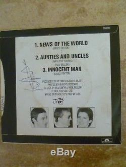 The Jam Entièrement Signé'news Of The World 'single