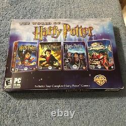 The World Of Harry Potter 4 Pc CD-ROM Games (pc, 2005) Flambant Neuf Scellé