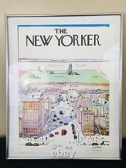 Vintage 1976 Steinberg The New Yorker View Of The World Framed 16 X 20