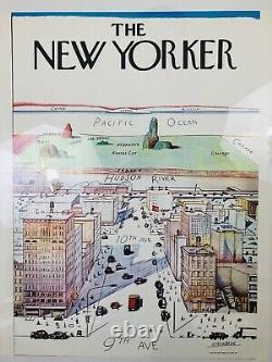 Vintage 1976 Steinberg The New Yorker View Of The World Framed 16 X 20