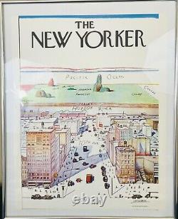 Vintage 1976 Steinberg The New Yorker View Of The World Framed 16 X 20