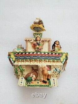 Vtg Enesco Friends Of The Feather Ltd Edition Boîte À Musique Noah Ark Whole New World