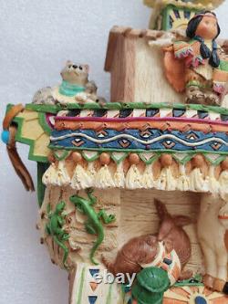 Vtg Enesco Friends Of The Feather Ltd Edition Boîte À Musique Noah Ark Whole New World