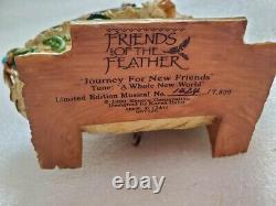 Vtg Enesco Friends Of The Feather Ltd Edition Boîte À Musique Noah Ark Whole New World