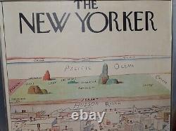 Vue du monde de la 9ème avenue par Saul Steinberg (affiche de The New Yorker 1976)