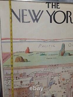 Vue du monde de la 9ème avenue par Saul Steinberg (affiche de The New Yorker 1976)