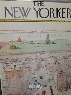 Vue du monde de la 9ème avenue par Saul Steinberg (affiche de The New Yorker 1976)