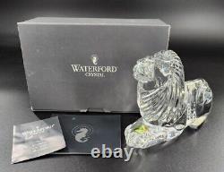 Waterford Crystal Reposing Lion Figurine Animaux Du Monde Nouveau Cadre Ouvert Figure