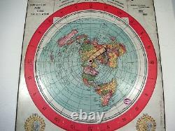 XXL 5f/t Flat Earth Poster Gleason's New Standard Carte Of The World Uk